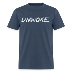 UNWOKE - Anti Woke Classic T-Shirt -  blue dusk