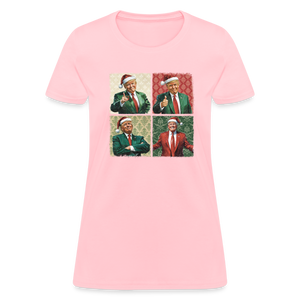 Trump Christmas Women's T-Shirt - pink