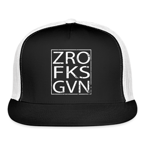 Zero Fucks Given Trucker Hat - black/white