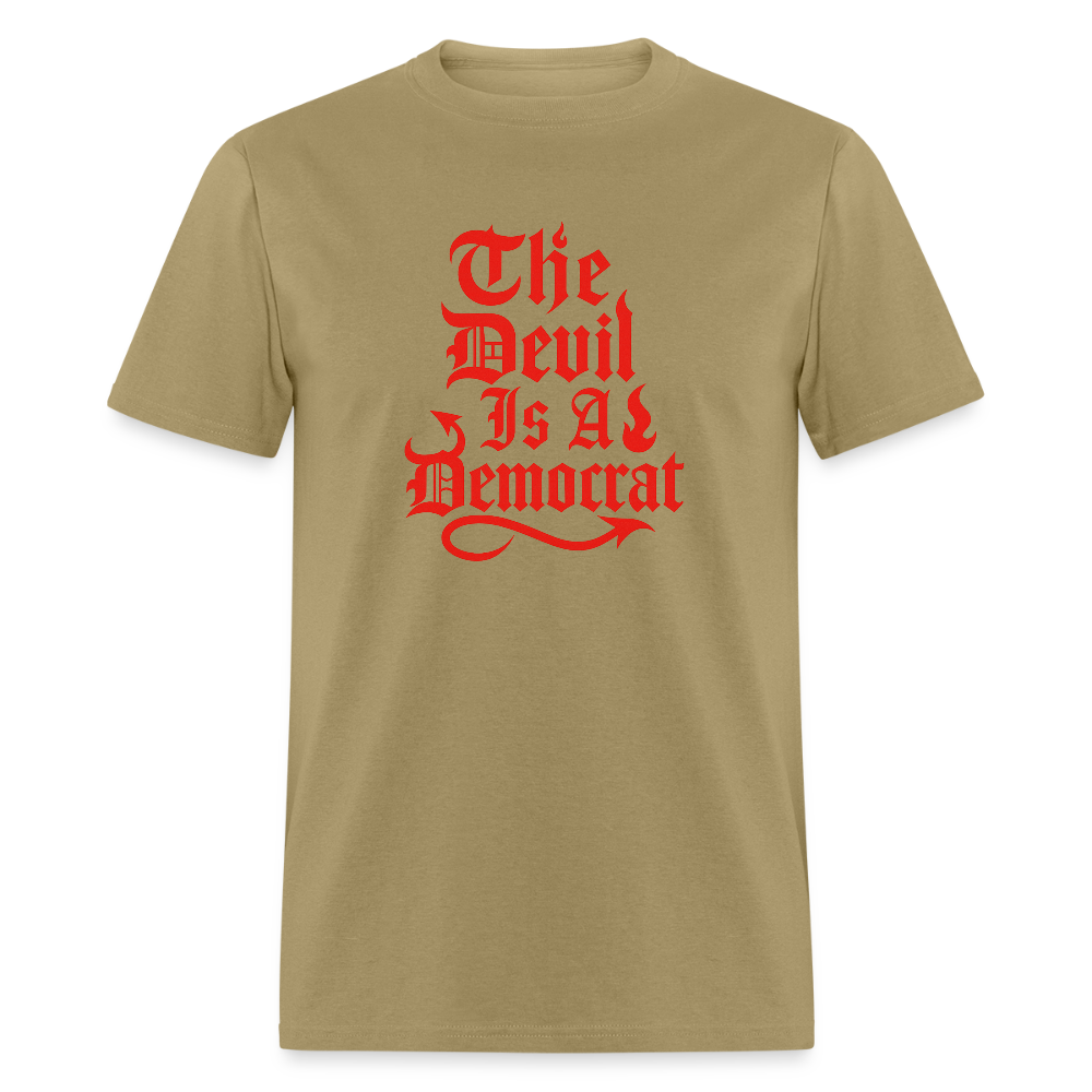 The Devil Is A Democrat T-Shirt - khaki