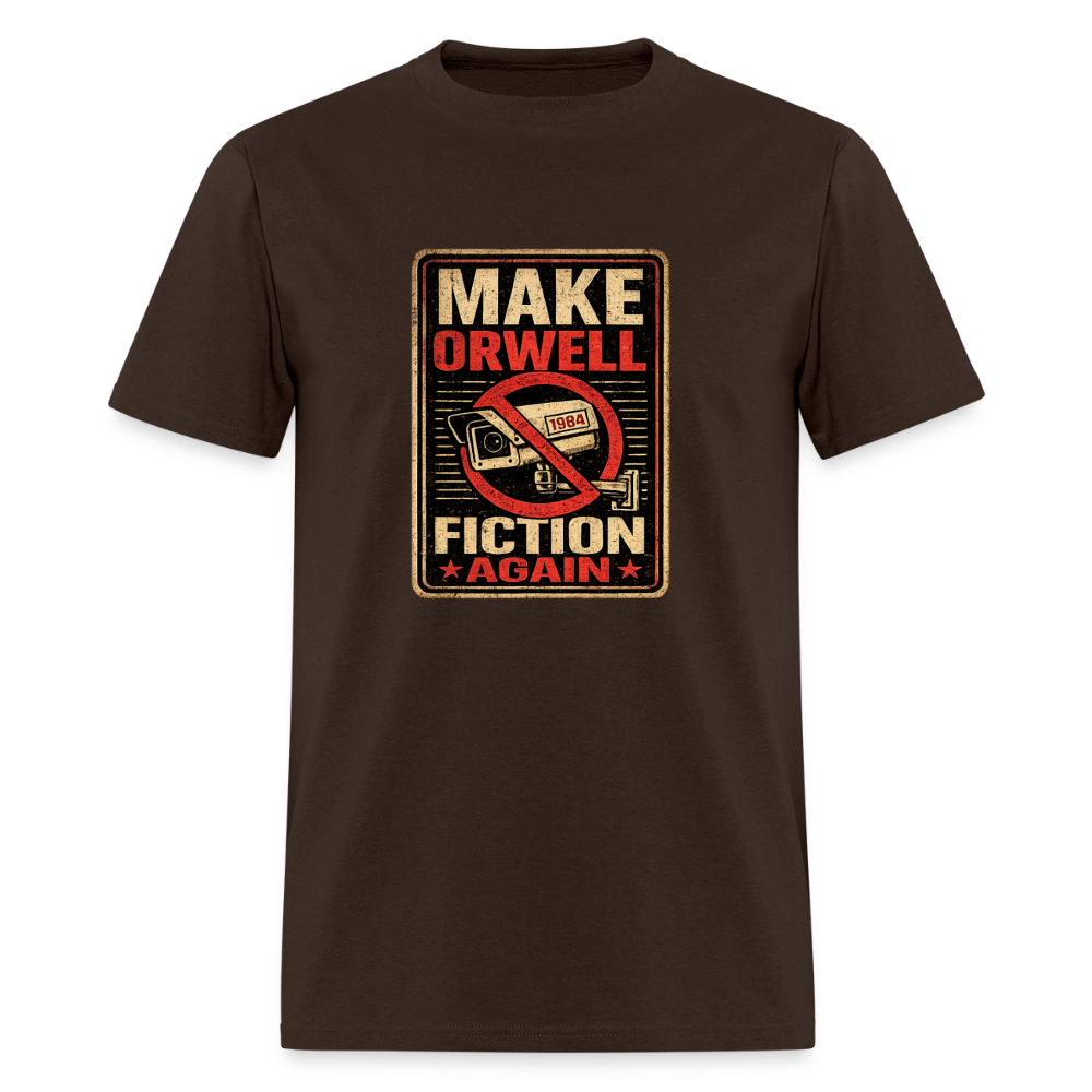 Make Orwell Fiction Again Men's T-Shirt - brown