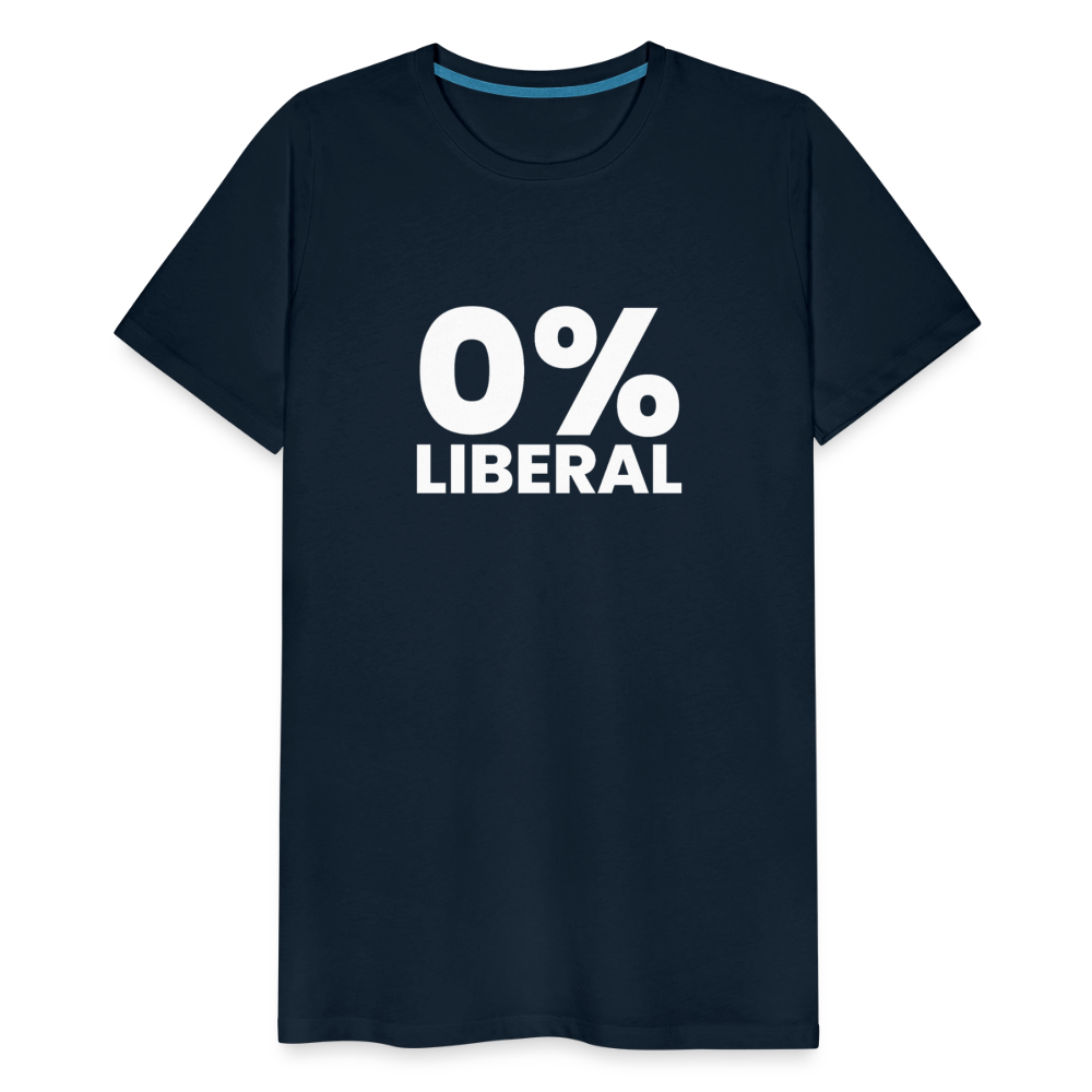 0% Liberal Men's Premium T-Shirt - deep navy