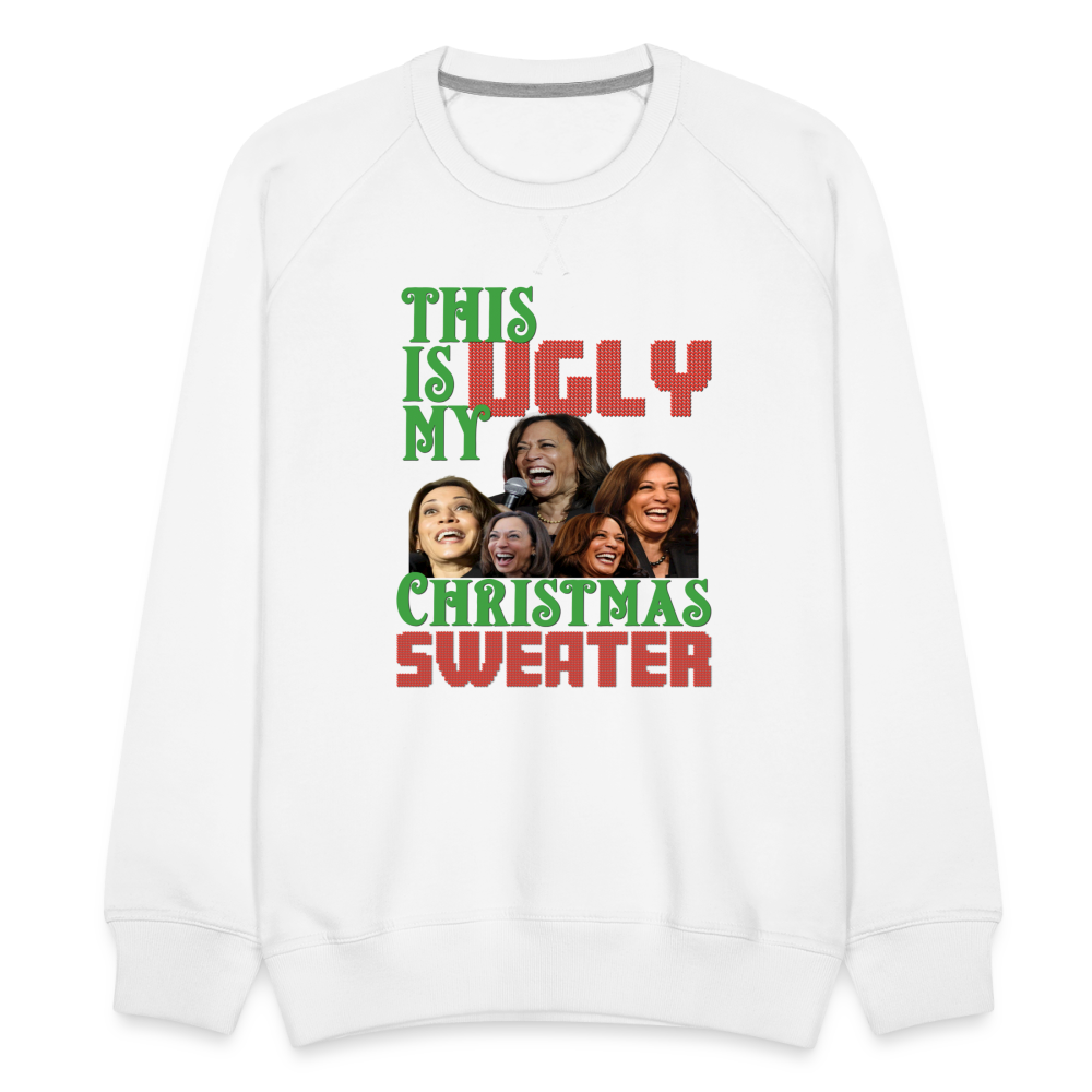 This Is My Ugly Christmas Sweater Funny Kamala Men’s Premium Sweatshirt - white