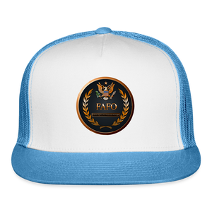 FAFO - Federal Agency for Financial Oversight - Trucker Hat - white/blue