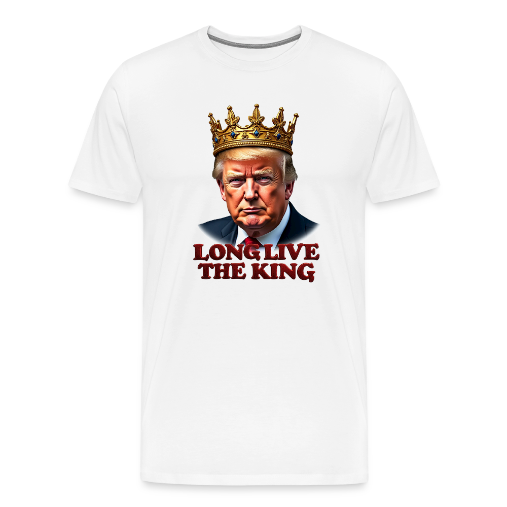 Donald Trump "Long Live The King" Men's Premium T-Shirt - white