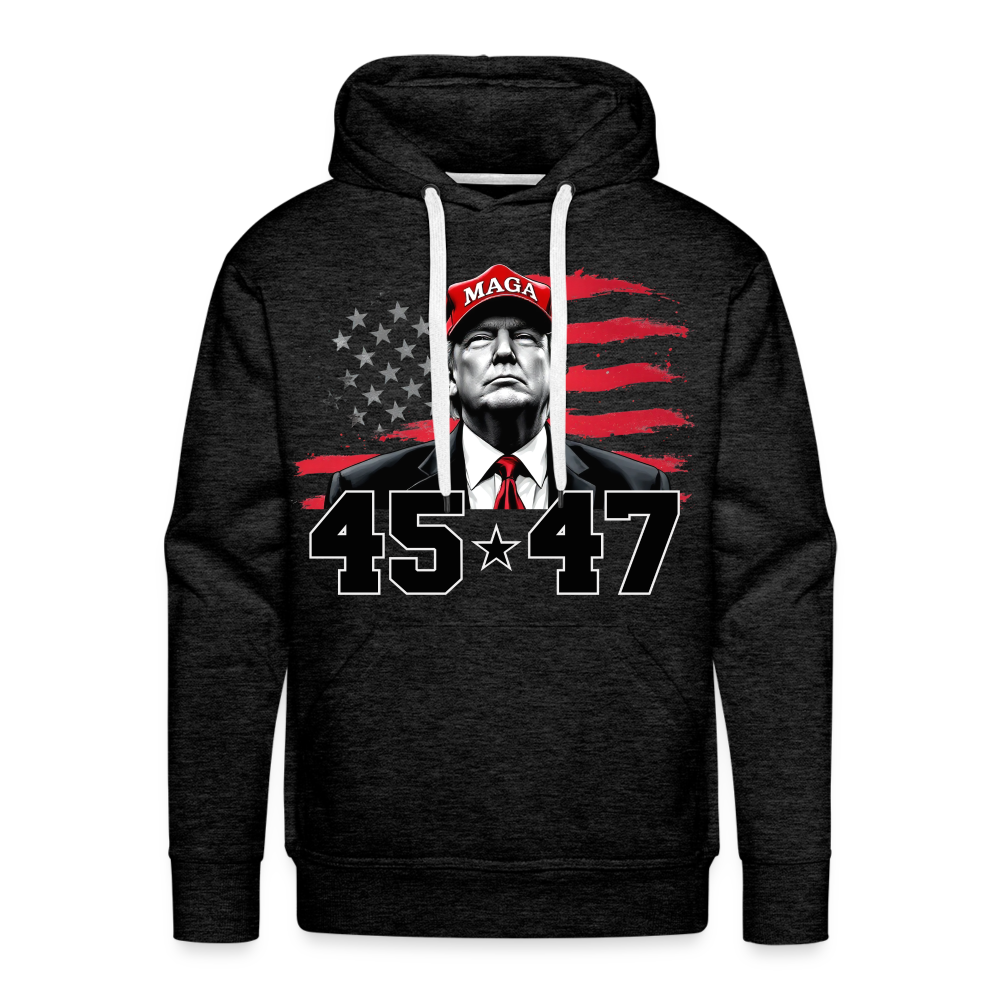 45 47 Trump Men’s Premium Hoodie - charcoal grey