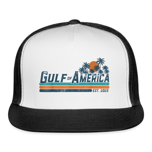 Gulf of America Retro Trucker Hat - white/black