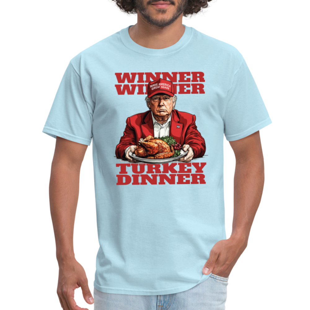 Donald Trump - Winner Winner Turkey Dinner Thanksgiving Classic T-Shirt - powder blue