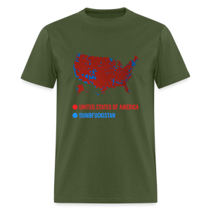 Election Map United States of America & Dumbfuckistan Funny Unisex Classic T-Shirt - military green