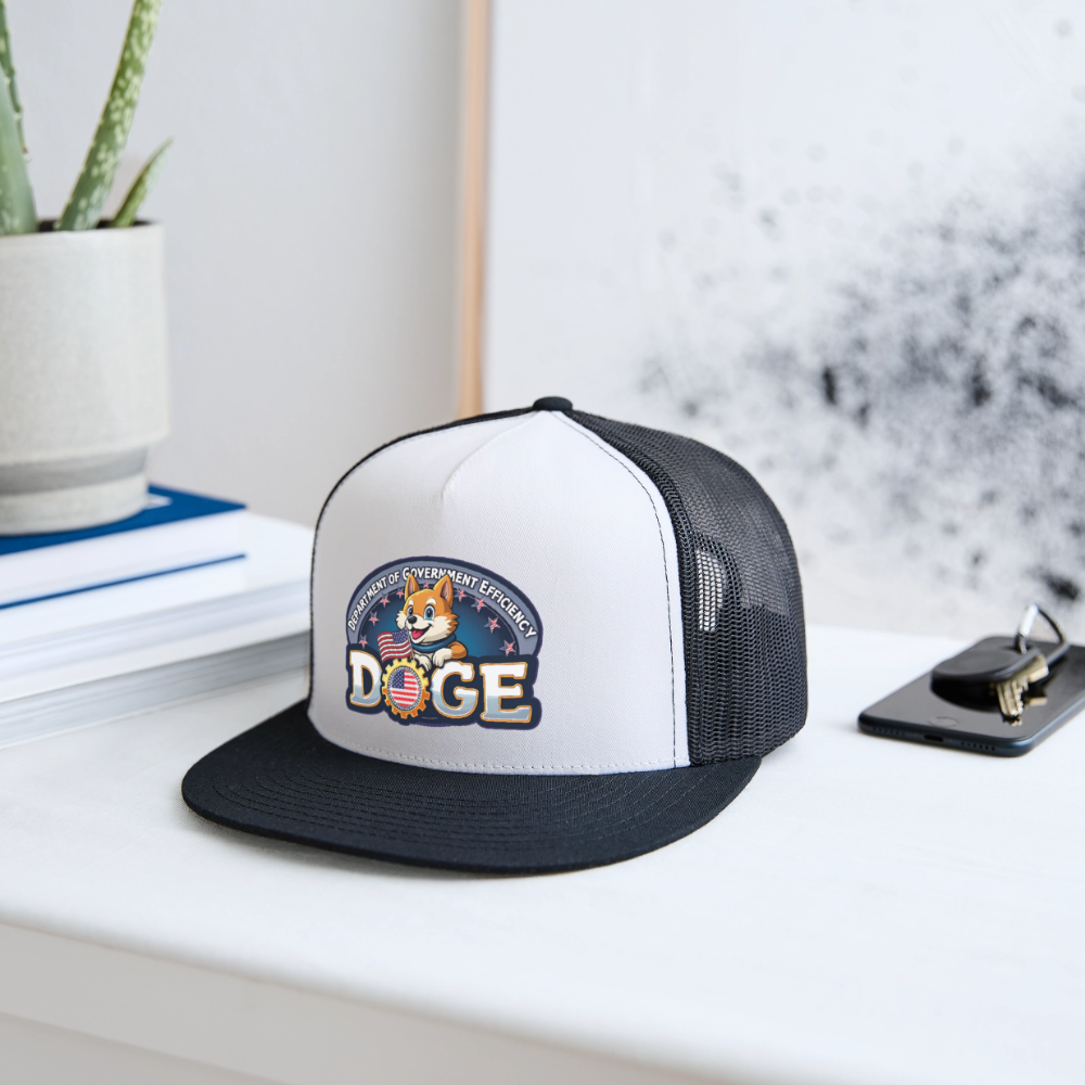 DOGE Trucker Hat - white/black