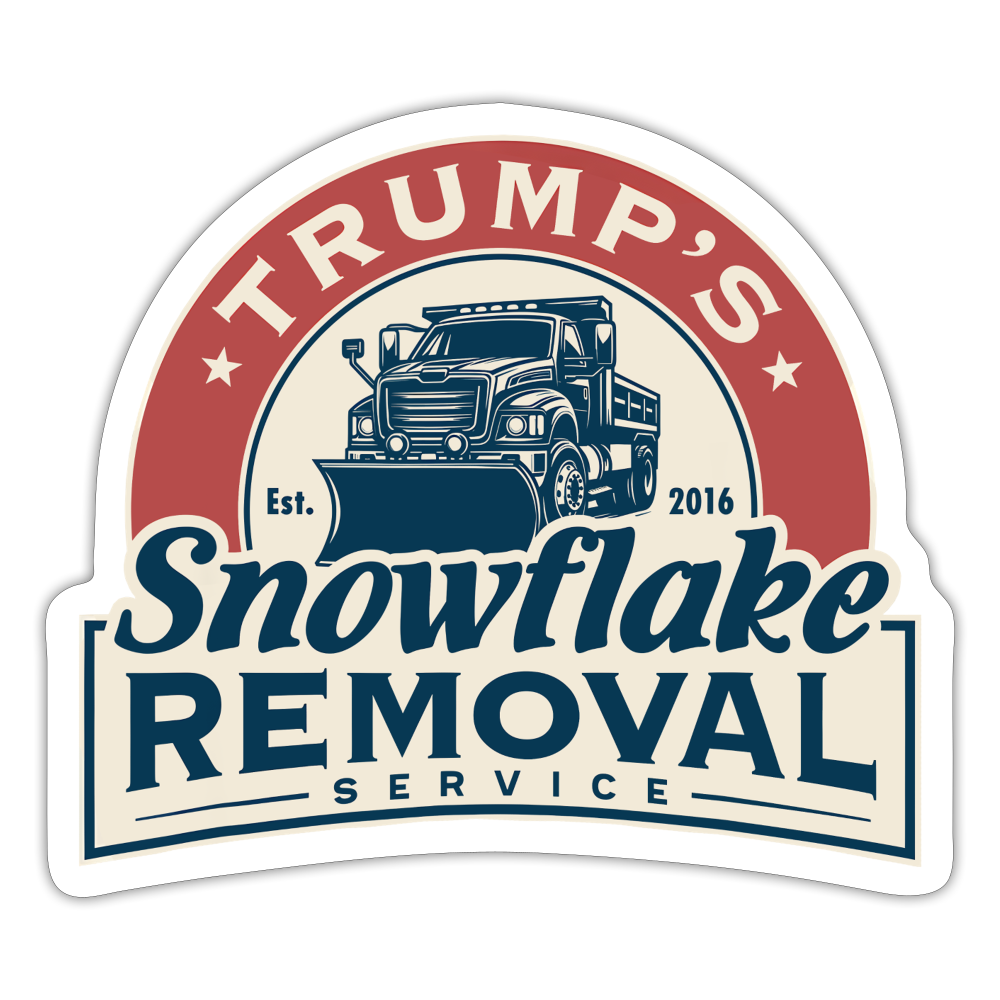 Trump's Snowflake Removal Service Sticker - white matte