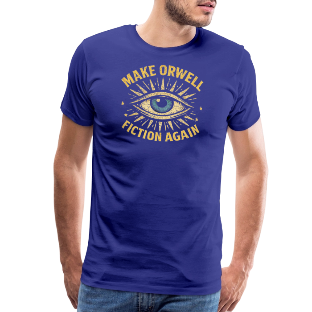 Make Orwell Fiction Again Men's Premium T-Shirt - royal blue