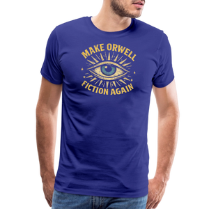 Make Orwell Fiction Again Men's Premium T-Shirt - royal blue