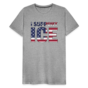 I Support ICE Men's Premium T-Shirt - heather gray