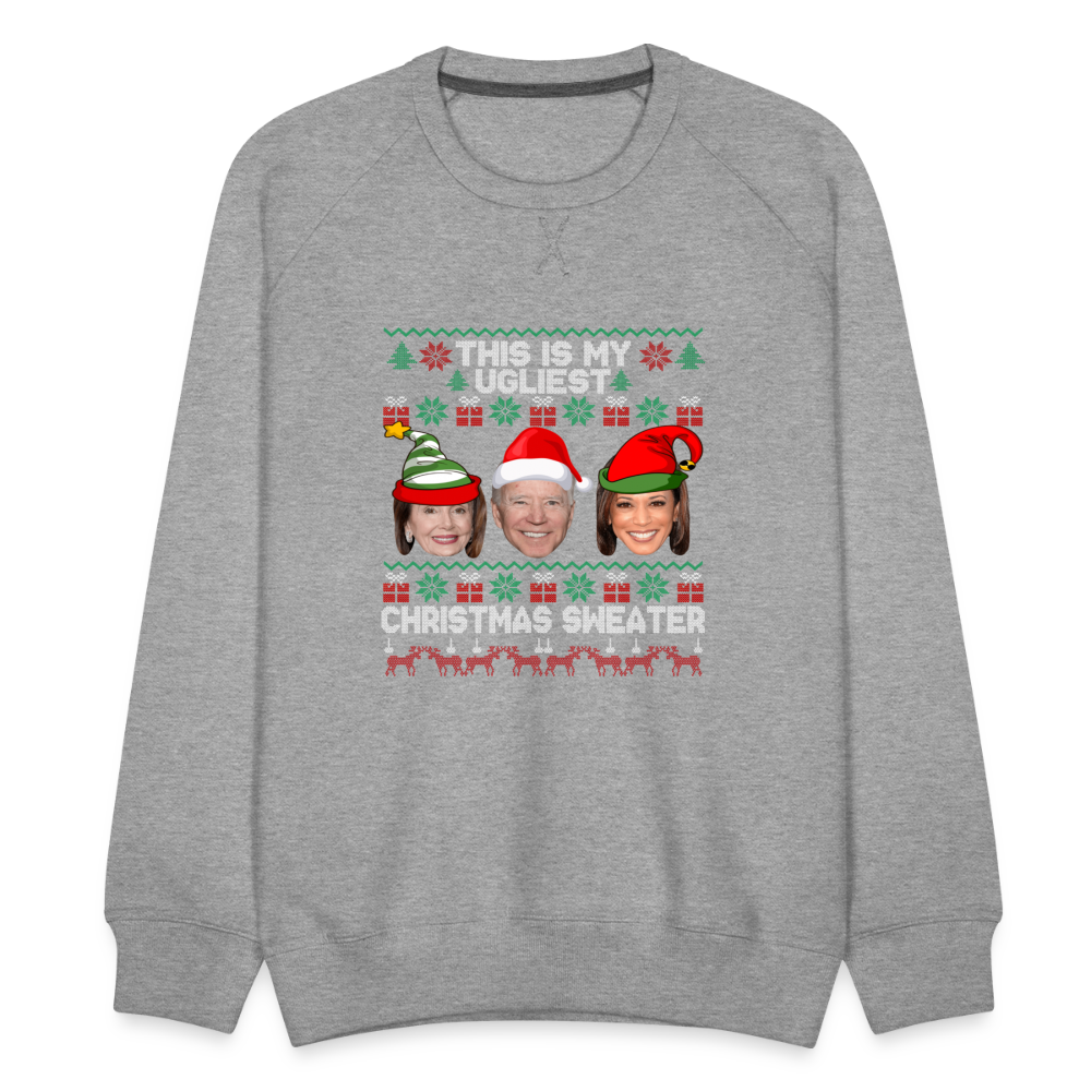 This Is My Ugliest Christmas Sweater Men’s Premium Sweatshirt - heather grey