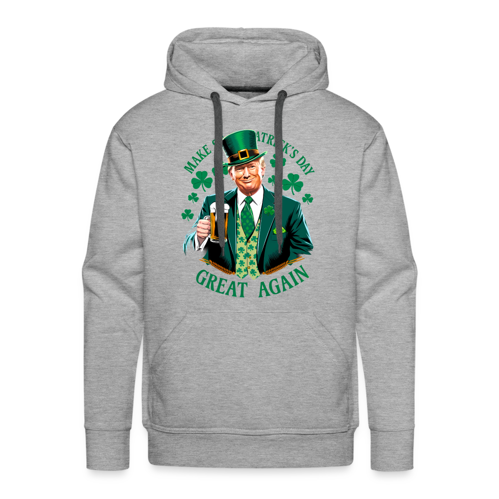 Make St. Patrick's Day Great Again Men’s Premium Hoodie - heather grey