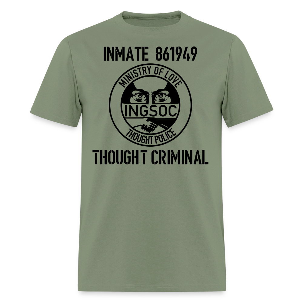 1984 book Inspired, Ministry of Love, Thought Police, Thought Criminal Classic T- Shirt - military green
