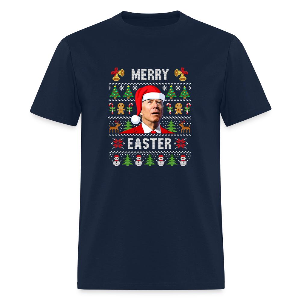 Funny Joe Biden Christmas Classic Men's T-Shirt - navy