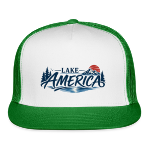 Lake America Trucker Hat - white/kelly green