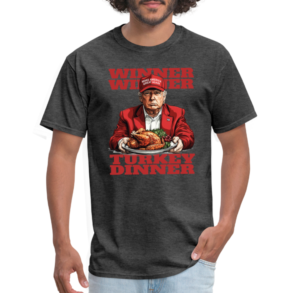 Donald Trump - Winner Winner Turkey Dinner Thanksgiving Classic T-Shirt - heather black