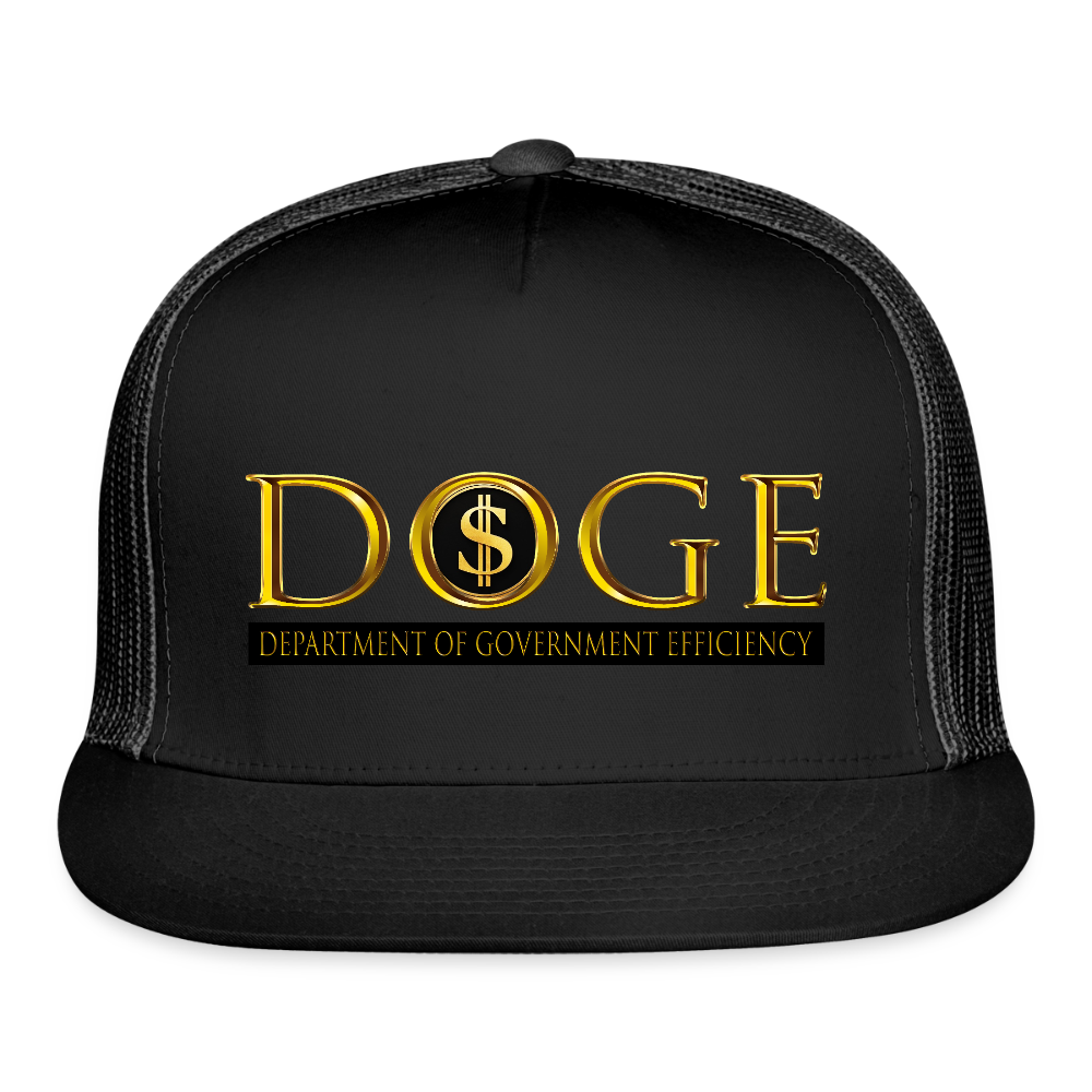 DOGE Department of Government Efficiency Trucker Hat - black/black