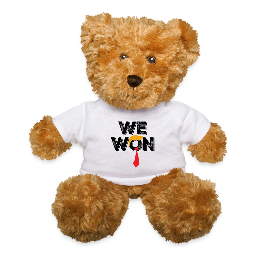 Trump We Won Teddy Bear - white