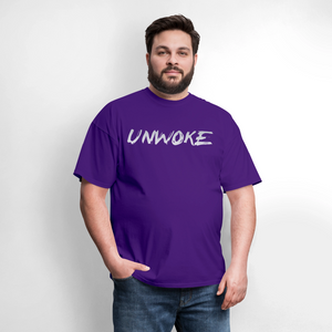 UNWOKE - Anti Woke Classic T-Shirt - purple
