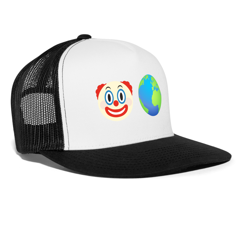 Clown World Trucker Hat - white/black