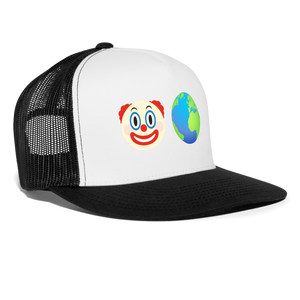 Clown World Trucker Hat - white/black