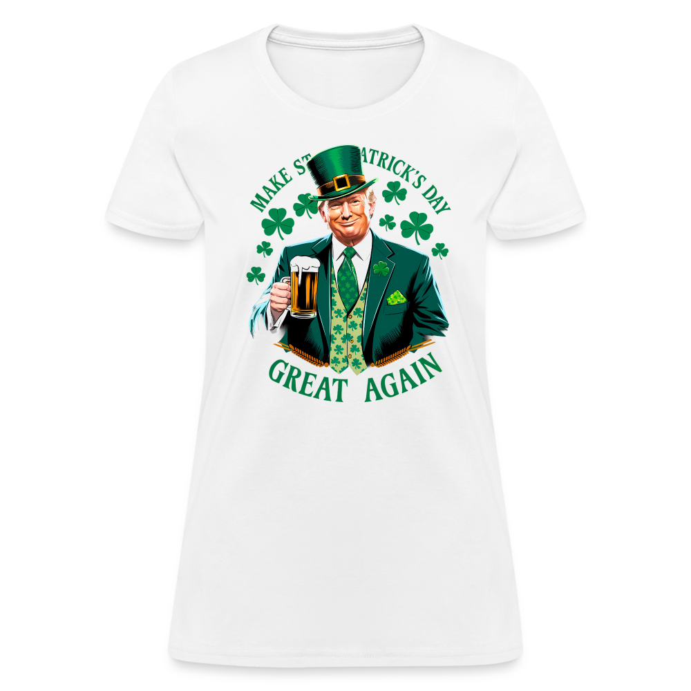 Make St. Patrick's Day Great Again Women's T-Shirt - white