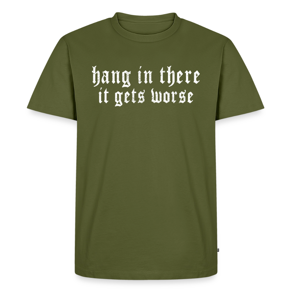 Hang in There Men's Premium T-Shirt - khaki green 