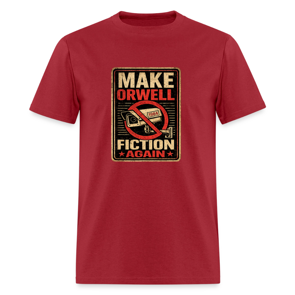 Make Orwell Fiction Again Men's T-Shirt - dark red