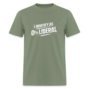 I Identify as 0% Liberal Classic Men’s T-Shirt - military green