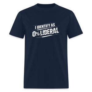 I Identify as 0% Liberal Classic Men’s T-Shirt - navy