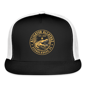 Alligator Alcatraz Trucker Hat - black/white