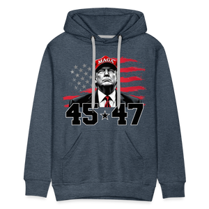 45 47 Trump Men’s Premium Hoodie - heather denim