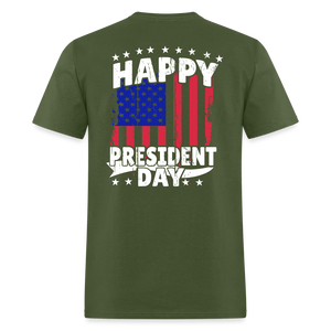 Happy President Day (Back Print) Unisex Classic T-Shirt - military green