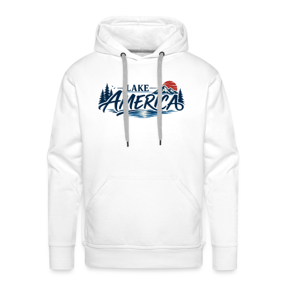 Lake America Men’s Premium Hoodie - white