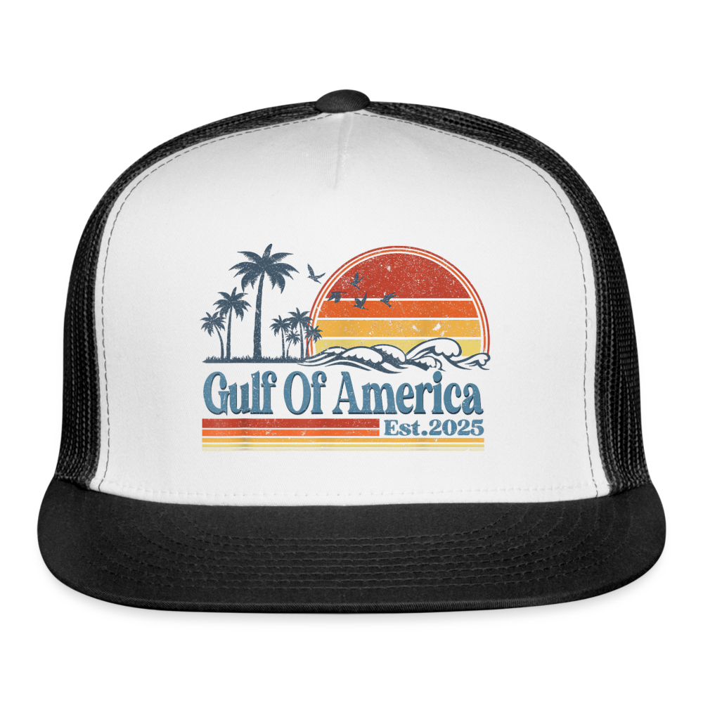 Gulf of America v2 Trucker Hat - white/black