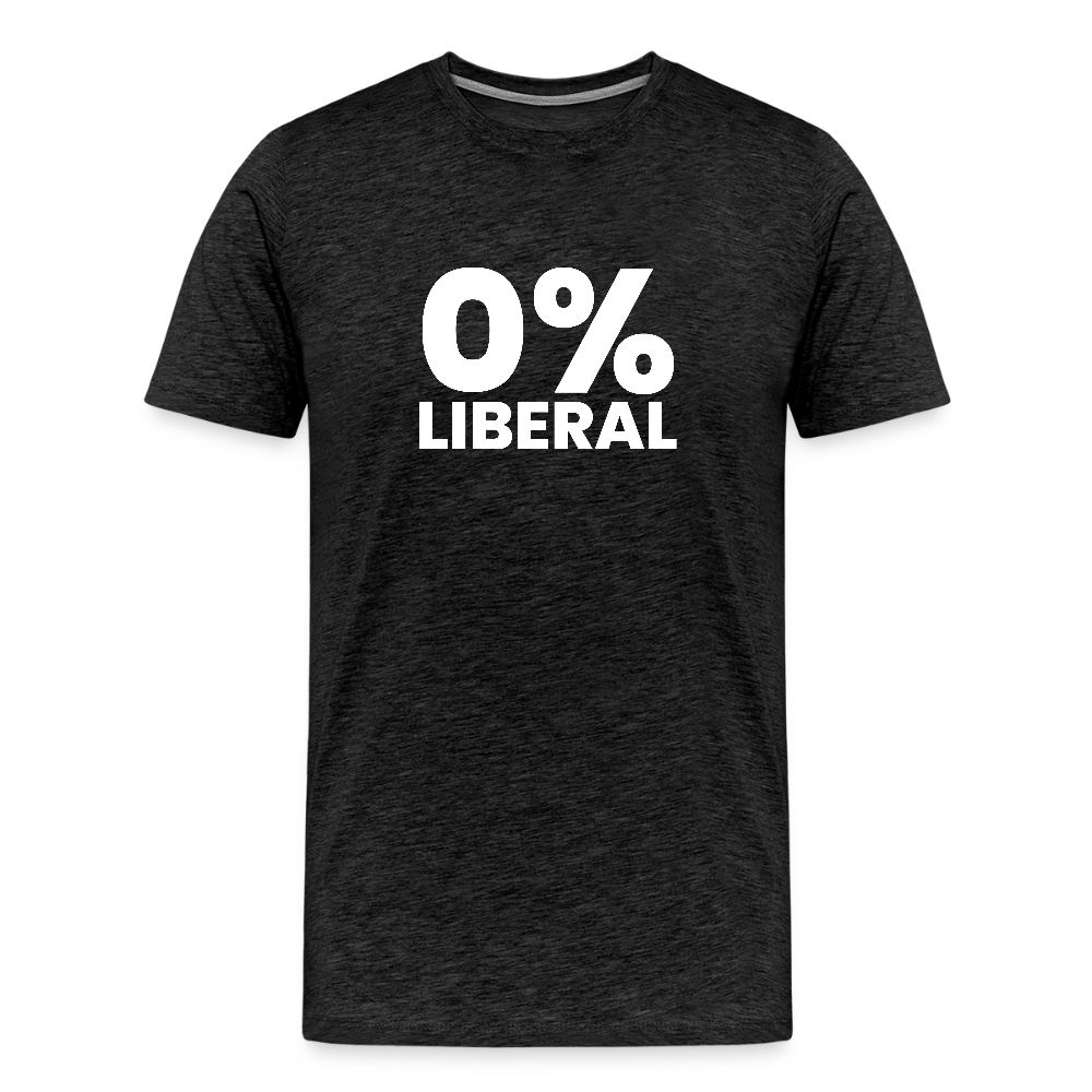 0% Liberal Men's Premium T-Shirt - charcoal grey