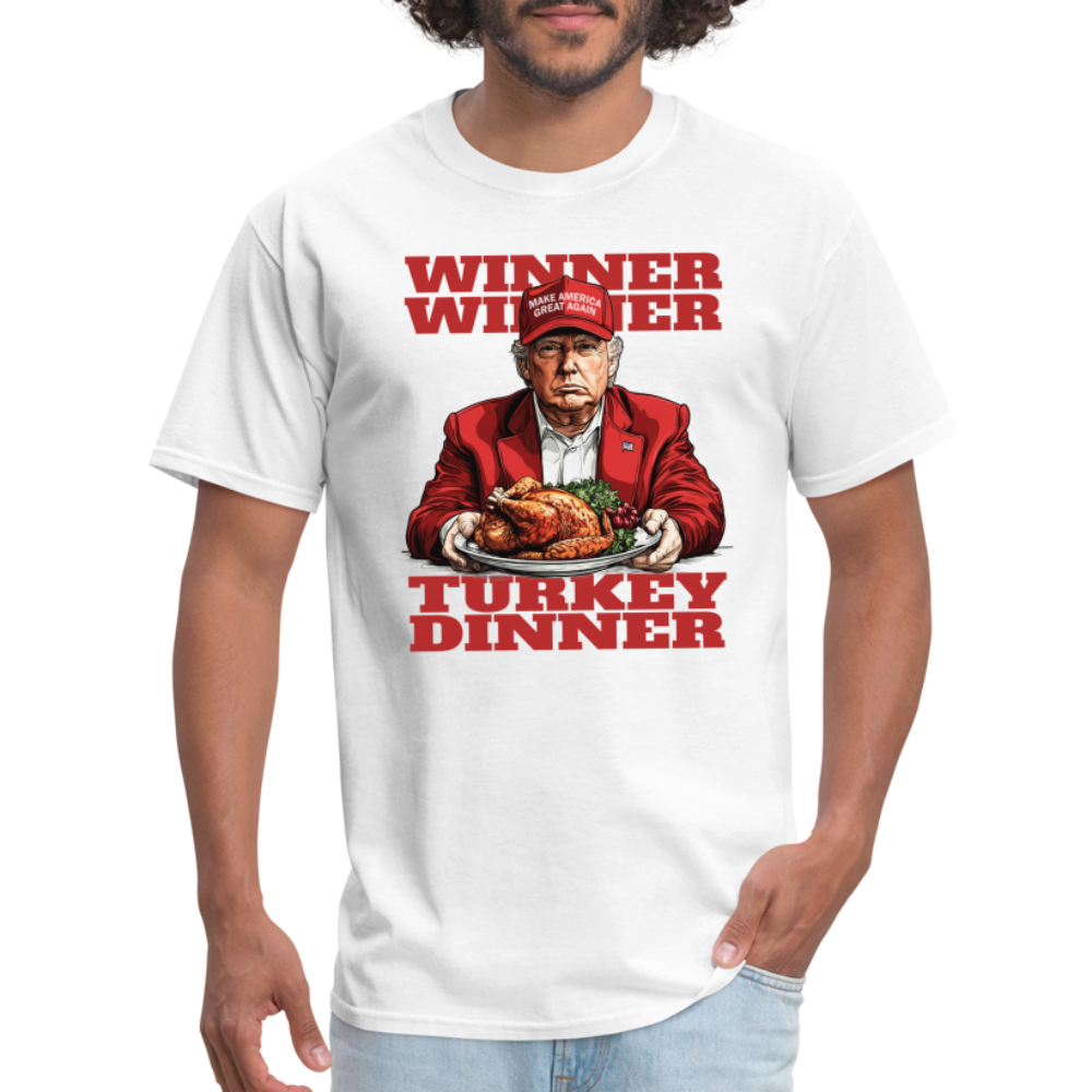 Donald Trump - Winner Winner Turkey Dinner Thanksgiving Classic T-Shirt - white