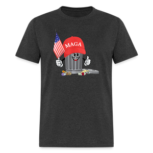 MAGA Garbage Can Funny Classic T-Shirt - heather black