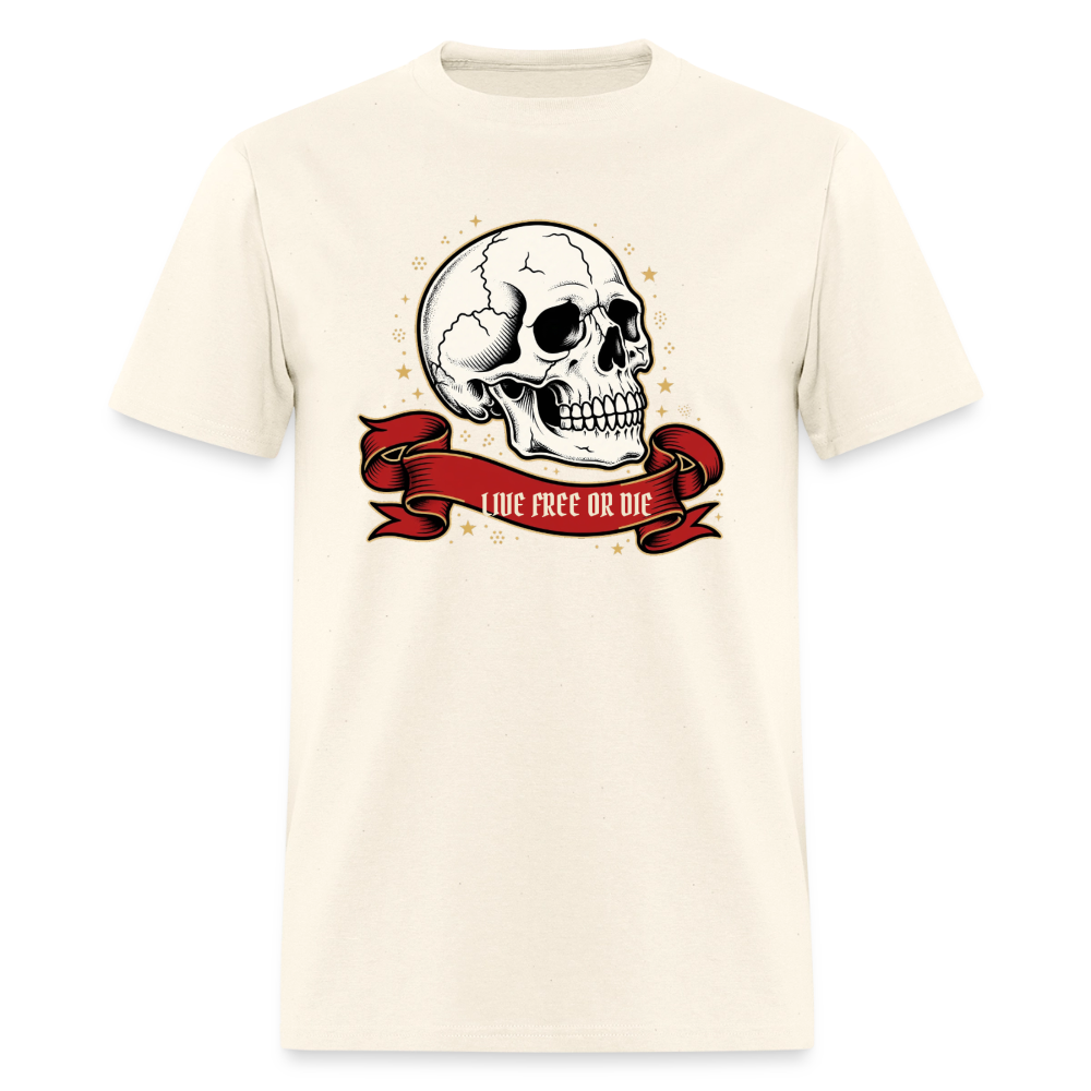 Live Free or Die Skull Classic T-Shirt - sweet cream heather