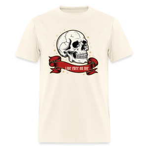 Live Free or Die Skull Classic T-Shirt - sweet cream heather