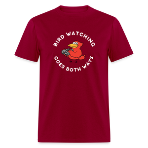 Bird Watching Goes Both Ways V2 Classic T-Shirt - dark red