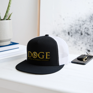 DOGE Department of Government Efficiency Trucker Hat - black/white