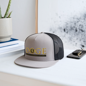 DOGE Department of Government Efficiency Trucker Hat - gray/black