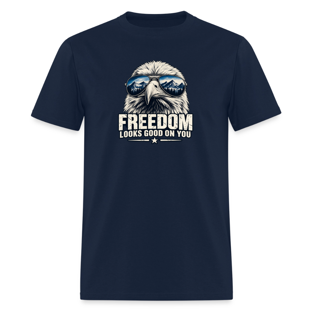 Freedom Looks Good on You Classic T-Shirt - navy