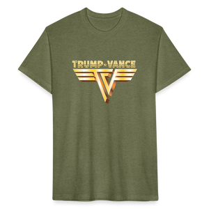 Trump/Vance Fitted Cotton/Poly T-Shirt by Next Level - heather military green