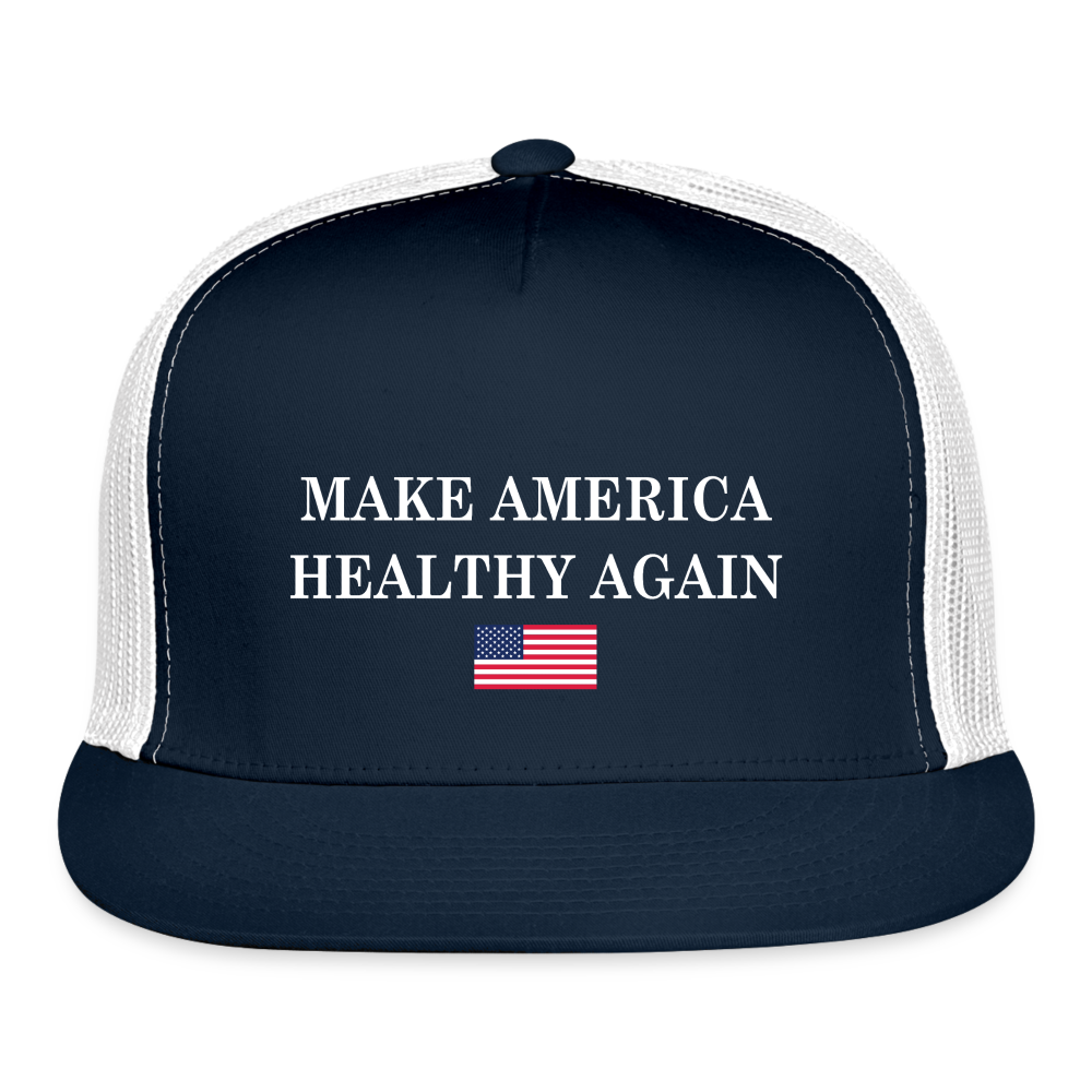 Make America Healthy Again Trucker Hat - navy/white